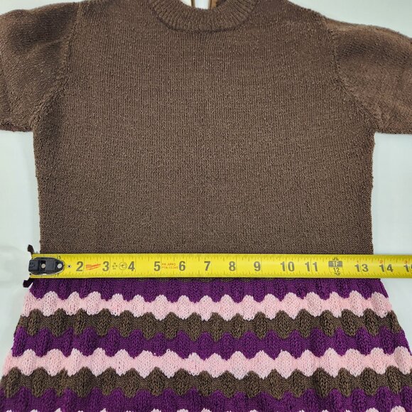 Vintage Taimaru Polyester Mod Dress XS Stretchy - Picture 10 of 11